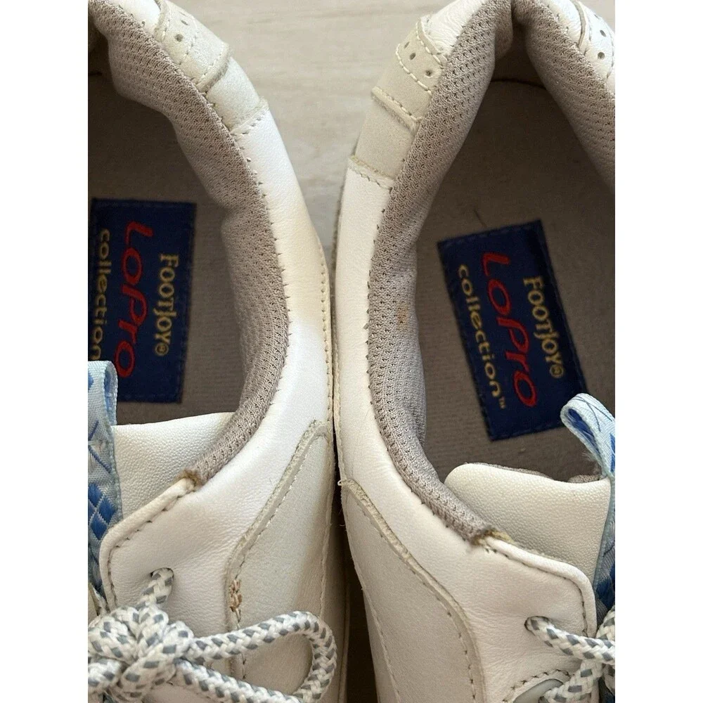 FootJoy Women's Size 9 Med LoPro Collection White 97058 Golf Shoes Soft Spikes